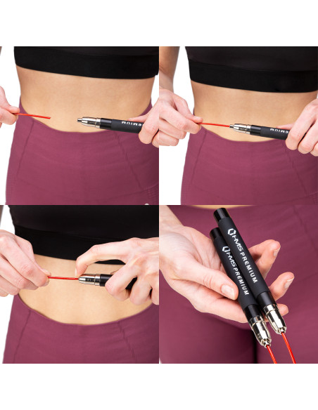 BLACK/RED SCHNELLES SPRINGSEIL HMS PREMIUM