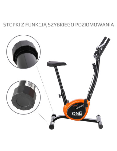 BLACK-ORANGE MECHANISCHER HEIMTRAINER ONE FITNESS