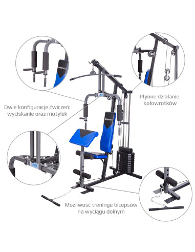 3 KRAFTSTATION 100 LBS (45 KG) ONE FITNESS