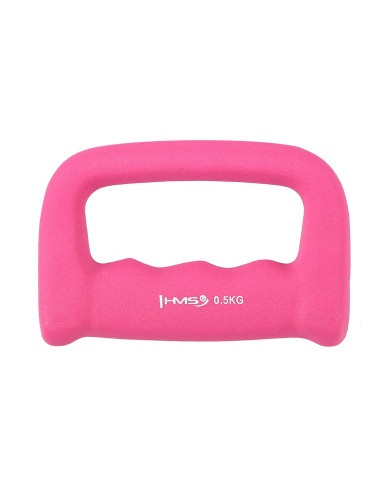 SCHLAGRING PINK GRIFFHANTEL AUS GUSSEISEN MIT NEOPRENBESCHICHTUNG 0.5 KG HMS