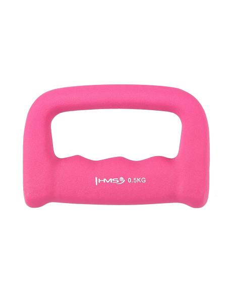 SCHLAGRING PINK GRIFFHANTEL AUS GUSSEISEN MIT NEOPRENBESCHICHTUNG 0.5 KG HMS
