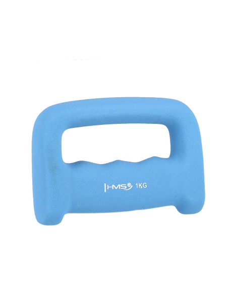 SCHLAGRING LIGHT BLUE GRIFFHANTEL AUS GUSSEISEN MIT NEOPRENBESCHICHTUNG 1.0 KG HMS