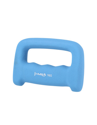 SCHLAGRING LIGHT BLUE GRIFFHANTEL AUS GUSSEISEN MIT NEOPRENBESCHICHTUNG 1.0 KG HMS