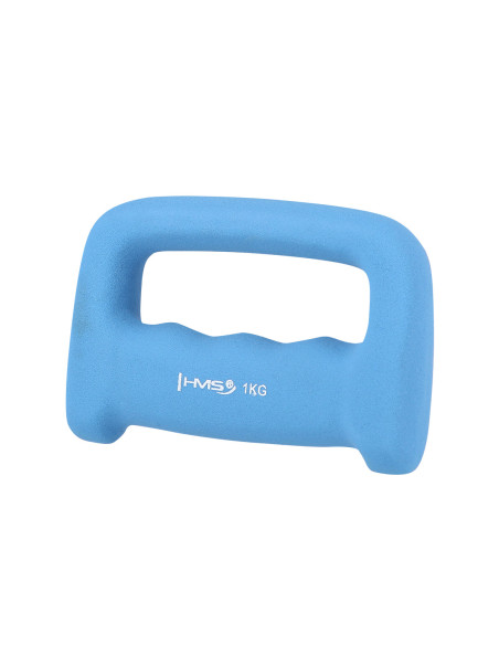 SCHLAGRING LIGHT BLUE GRIFFHANTEL AUS GUSSEISEN MIT NEOPRENBESCHICHTUNG 1.0 KG HMS