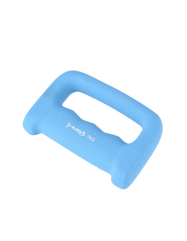 SCHLAGRING LIGHT BLUE GRIFFHANTEL AUS GUSSEISEN MIT NEOPRENBESCHICHTUNG 1.0 KG HMS