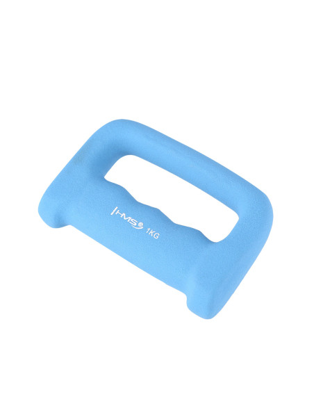 SCHLAGRING LIGHT BLUE GRIFFHANTEL AUS GUSSEISEN MIT NEOPRENBESCHICHTUNG 1.0 KG HMS