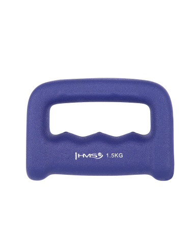 SCHLAGRING DARK BLUE GRIFFHANTEL AUS GUSSEISEN MIT NEOPRENBESCHICHTUNG 1.5 KG HMS