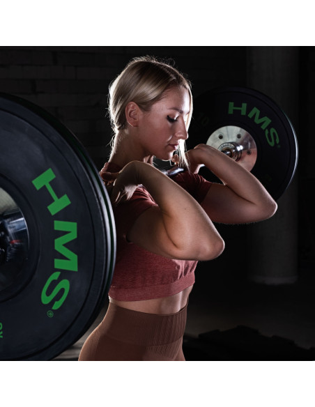 SET (8 STK.) SET MIT OLYMPIA-HANTELSCHEIBEN BUMPER HMS