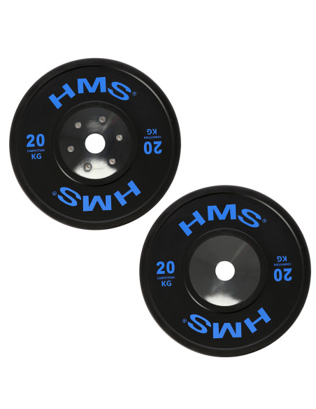 SET (8 STK.) SET MIT OLYMPIA-HANTELSCHEIBEN BUMPER HMS