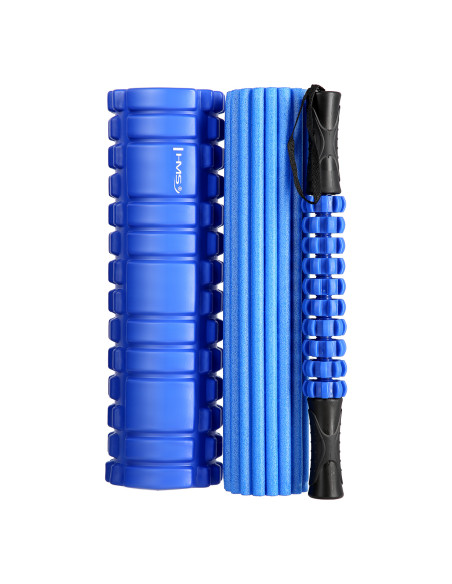 BLUE MASSAGEROLLE AUS SCHAUMSTOFF / MASSAGEROLLE 3-IN-1 HMS