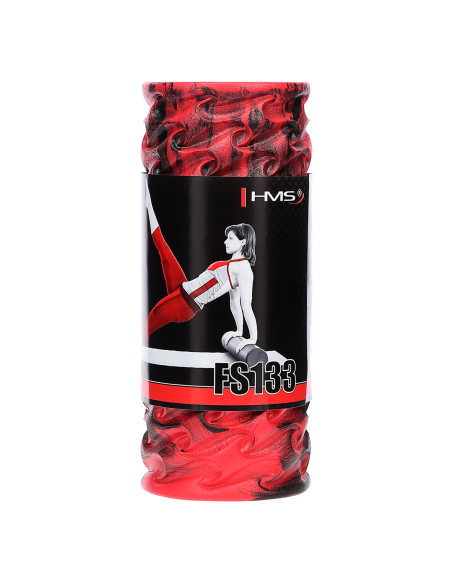 ROT-SCHWARZ 33 CM FITNESSROLLE / MASSAGEROLLE HMS