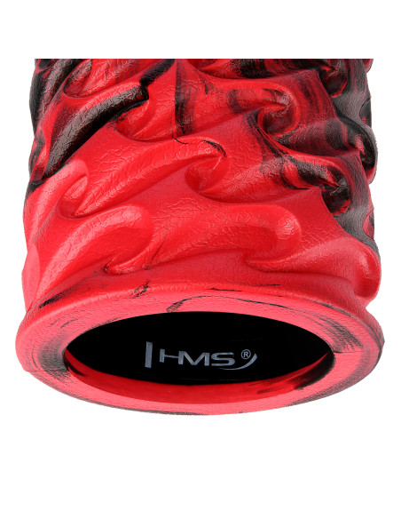ROT-SCHWARZ 45 CM FITNESSROLLE / MASSAGEROLLE HMS