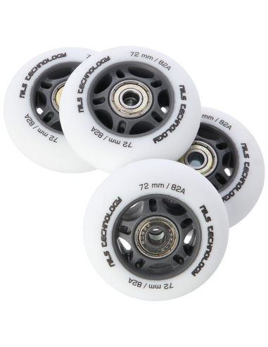 72x24 82A WEIß MATT (4 St.) + ABEC-9 (8 St.) SET NILS EXTREME