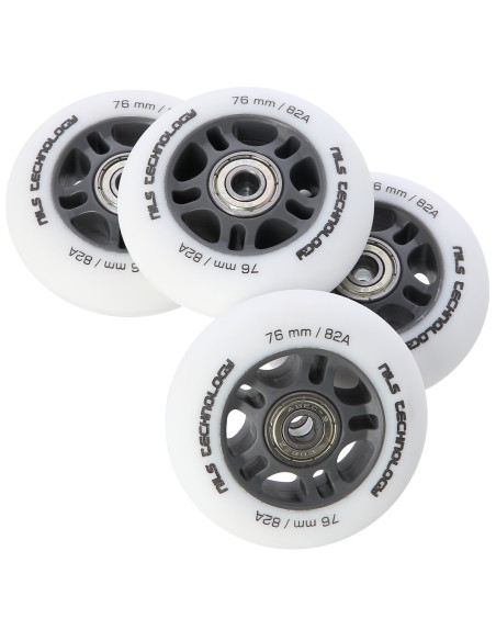 76x24 82A WEIß MATT (4 STK.) + ABEC-9 (8 STK.) SET NILS EXTREME