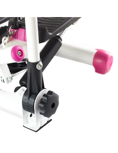 ROSA-WEIßER STEPPER MIT BEWEGLICHEN HEBELARMEN UND EXPANDERN HMS