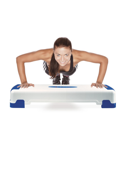 WHITE/BLUE AEROBIC-STEPPBRETT HMS