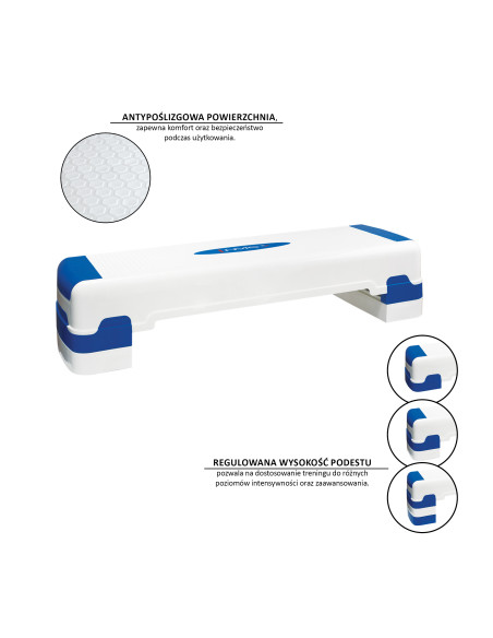 WHITE/BLUE AEROBIC-STEPPBRETT HMS