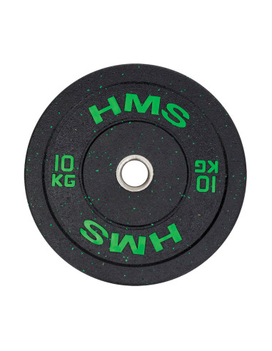 GREEN OLYMPISCHE HANTELSCHEIBE BUMPER 10 KG HMS