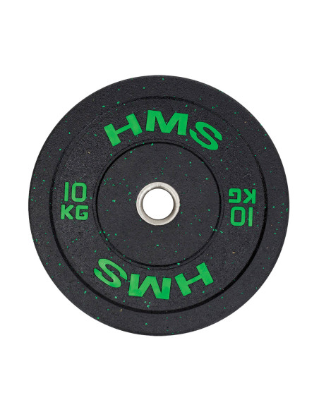 GREEN OLYMPISCHE HANTELSCHEIBE BUMPER 10 KG HMS