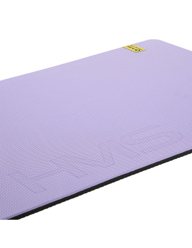 VIOLETT-SCHWARZ FITNESSMATTE MIT ÖSEN 12060 CM EVA 15 MM HMS PREMIUM