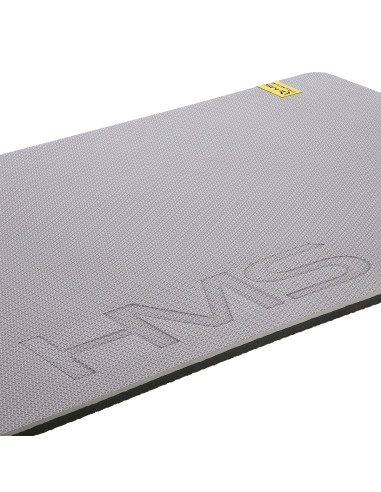 HELLGRAU-SCHWARZ FITNESSMATTE MIT DEN ÖSEN 12060 CM EVA 15 MM HMS PREMIUM