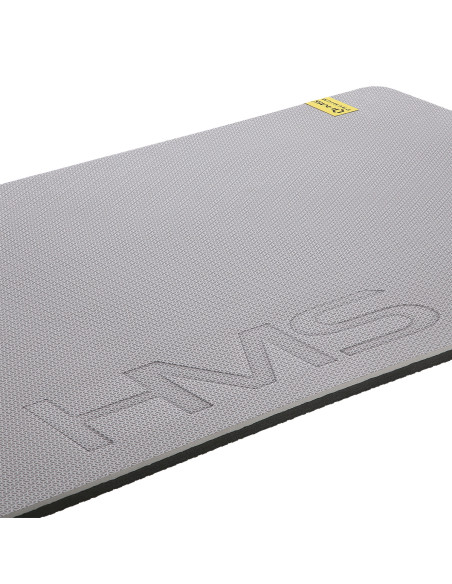 HELLGRAU-SCHWARZ FITNESSMATTE MIT DEN ÖSEN 12060 CM EVA 15 MM HMS PREMIUM