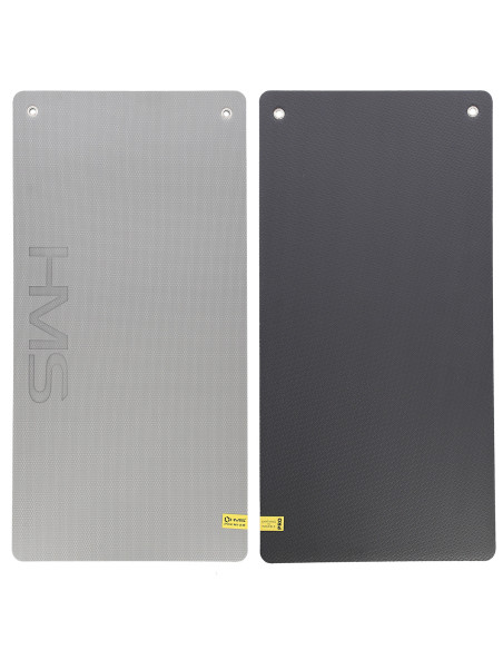HELLGRAU-SCHWARZ FITNESSMATTE MIT DEN ÖSEN 12060 CM EVA 15 MM HMS PREMIUM