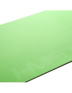 GRÜN-SCHWARZ FITNESSMATTE MIT ÖSEN 14060 CM EVA 15 MM HMS PREMIUM