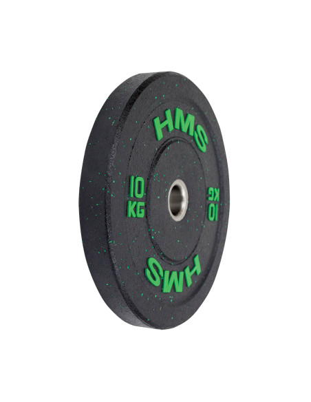 GREEN OLYMPISCHE HANTELSCHEIBE BUMPER 10 KG HMS