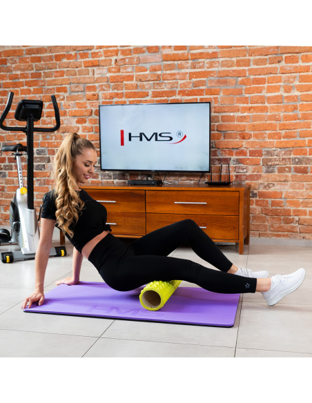 VIOLET-BLACK FITNESSMATTE MIT ÖSEN HMS PREMIUM