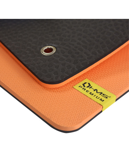 ORANGE-BLACK FITNESSMATTE MIT ÖSEN HMS PREMIUM