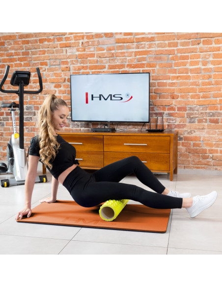 ORANGE-BLACK FITNESSMATTE MIT ÖSEN HMS PREMIUM