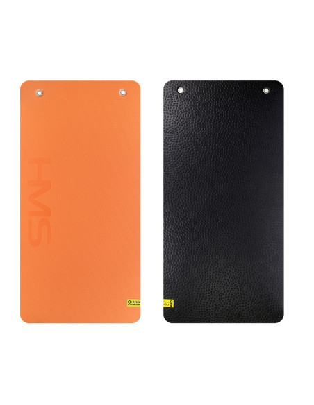 ORANGE-BLACK FITNESSMATTE MIT ÖSEN HMS PREMIUM