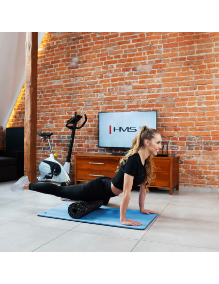BLUE-BLACK FITNESSMATTE MIT ÖSEN HMS PREMIUM