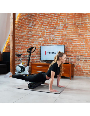 GRAY-BLACK FITNESSMATTE MIT ÖSEN HMS PREMIUM