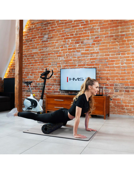 GRAY-BLACK FITNESSMATTE MIT ÖSEN HMS PREMIUM