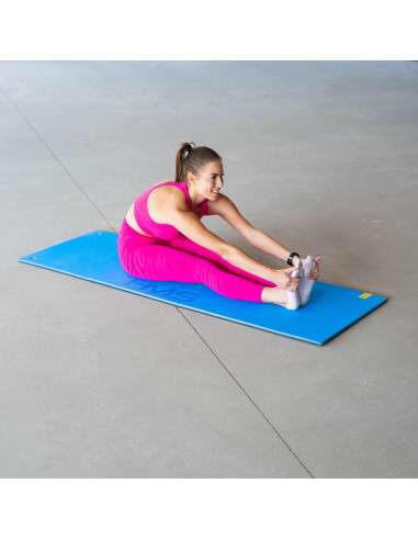BLUE-BLACK FITNESSMATTE MIT ÖSEN HMS PREMIUM