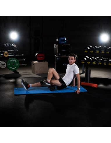 BLUE-BLACK FITNESSMATTE MIT ÖSEN HMS PREMIUM