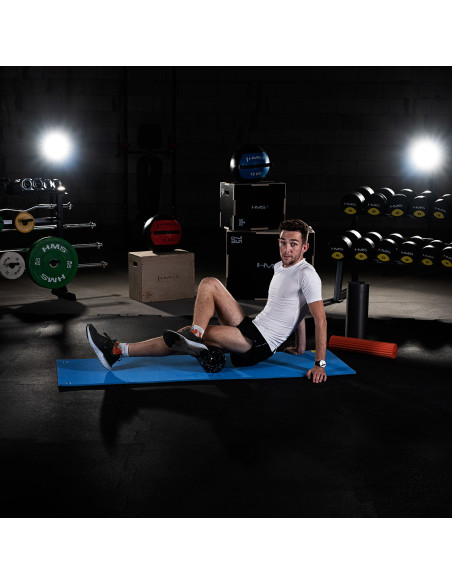 BLUE-BLACK FITNESSMATTE MIT ÖSEN HMS PREMIUM
