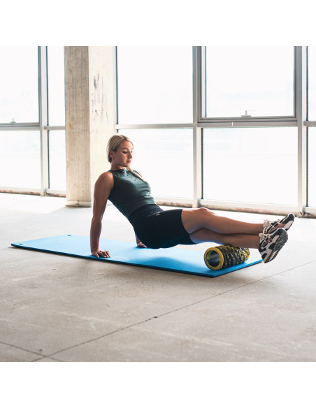 BLUE-BLACK FITNESSMATTE MIT ÖSEN HMS PREMIUM