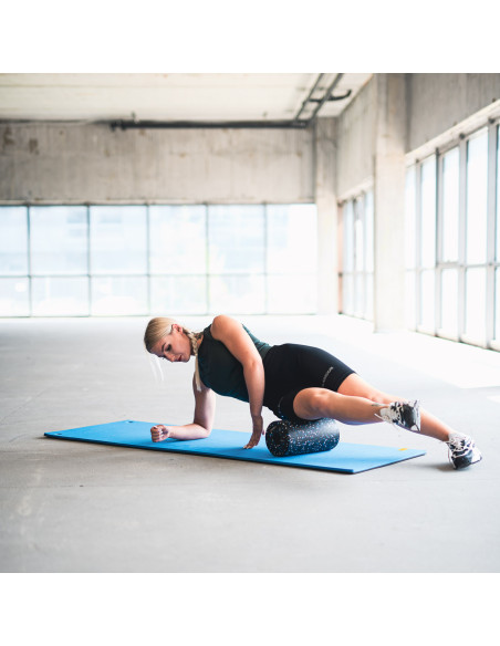 BLUE-BLACK FITNESSMATTE MIT ÖSEN HMS PREMIUM