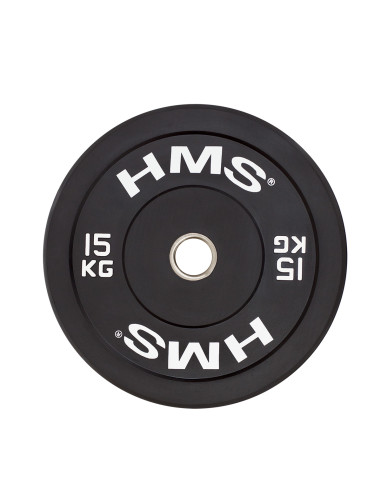 BLACK OLYMPISCHE HANTELSCHEIBE BUMPER 15 KG HMS