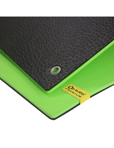 GREEN-BLACK FITNESSMATTE MIT ÖSEN HMS PREMIUM