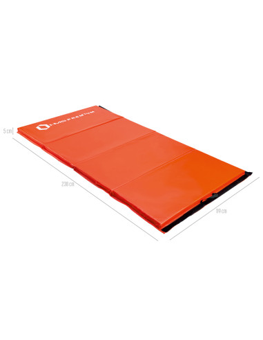 GYMNASTIKMATRATZE KLAPPBAR 2400x1200 MM ROT HMS PREMIUM