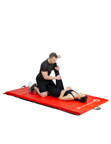 GYMNASTIKMATRATZE KLAPPBAR 2400x1200 MM ROT HMS PREMIUM