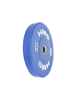 BLUE OLYMPISCHE HANTELSCHEIBE BUMPER 20 KG HMS 2
