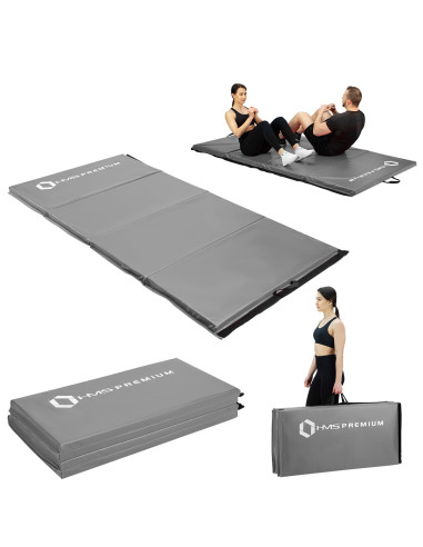 GYMNASTIKMATRATZE KLAPPBAR 2400x1200 MM GRAU HMS PREMIUM