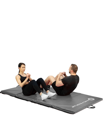 GYMNASTIKMATRATZE KLAPPBAR 2400x1200 MM GRAU HMS PREMIUM