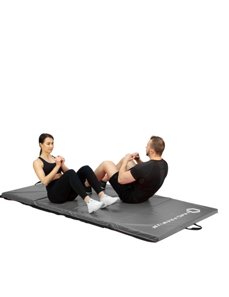 GYMNASTIKMATRATZE KLAPPBAR 2400x1200 MM GRAU HMS PREMIUM