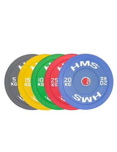 RED OLYMPISCHE HANTELSCHEIBE BUMPER 25 KG HMS